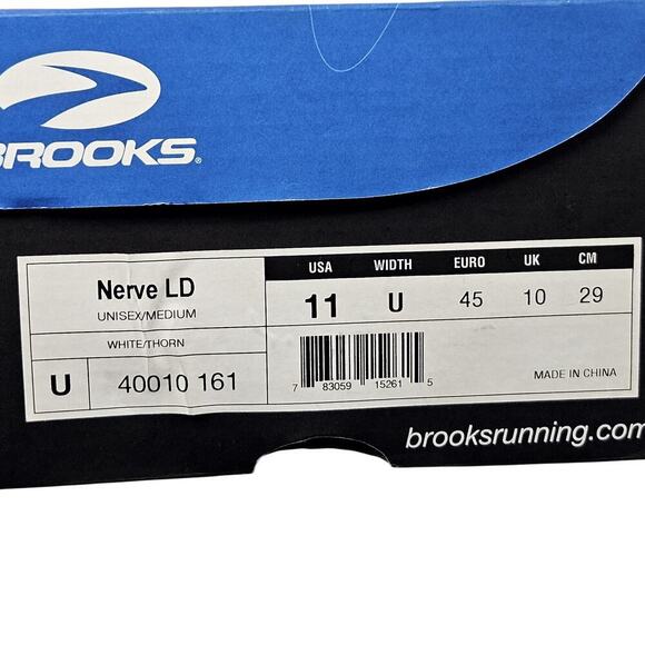 Brooks Nerve LD Track Shoes Size 11 White Running Athletic Spikes - Picture 15 of 15